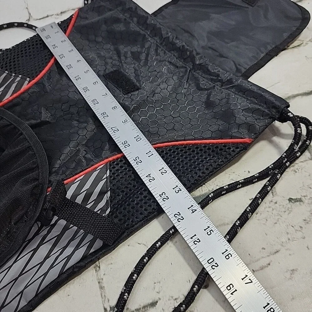Franklin‎ Deluxe Sport Sack String Backpack Black Red